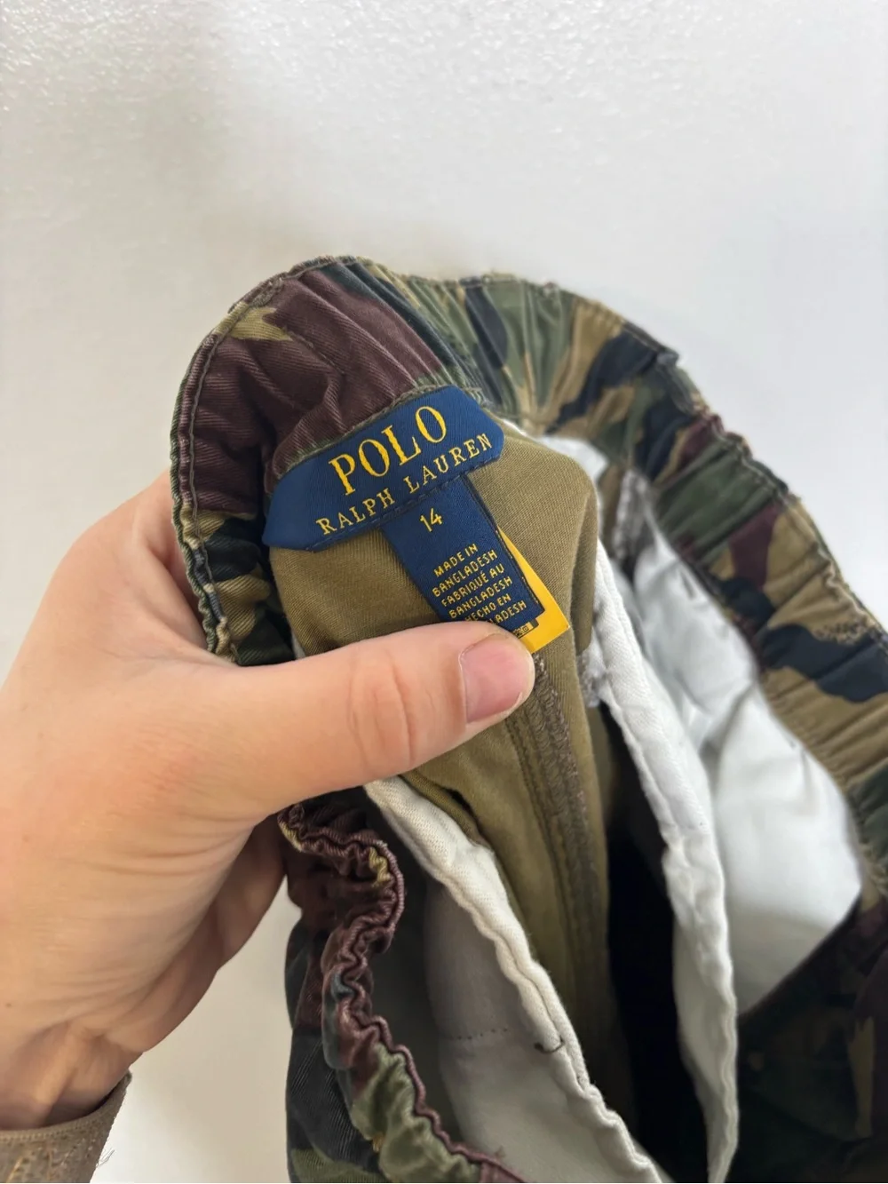Polo Ralph Lauren Boys Sz 14 Camouflage Cargo Chino Pants